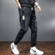Jue Shao Spring, Autumn and Winter New Straight Daddy Jeans Men's Loose Casual Harem Pants Elastic Waist Trendy Pants Men 660 Gray (Straight) XL (120-135Jin[Jin equals 0.5 kg])