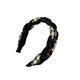 Zhuo Keke Retro Twist Headband Women's Autumn and Winter Temperament High Skull Headband Internet Celebrity Hair Clip Pressed Hair Anti-Slip Hair Bundle Headwear Black Letter Style