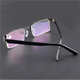 New flat glasses for men and women, ultra-light half-frame myopia glasses frame, HD anti-blue light, degree finished myopia, metal glasses (anti-blue light) 350 degrees