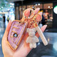 Xushansi ist für BMW Key Cover 530 Shell 12357 Serie 325LI525 Frauen x1x2x3x4x5x6 Beutelklinge Schnalle A Crystal White + Gold Star Diamond Schnalle + Weißbären