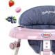 Shien Baby Walker O-Legging Baby 2024 Model 9 Months Anti-Flip-up Cart Children's 2025 Model Pink Bunny Ordinary Rolling Dinner Plate
