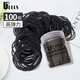 Youjia UPLUS rubber band headband 100 hair rope hair ties high elastic rubber band hair holder black