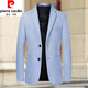 皮尔卡丹（pierre cardin）2024春秋季新款男士西服修身韩版商务正装中年免烫小西装外套 蓝色610 180/XL(135-150斤)