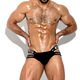 Gorgeous sexy underwear men passion free thong sexy beltless big bag hollow hip reveal gay trendy underwear sm gay adult sex products black M