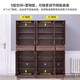 JIAYI shoe cabinet solid wood home door large capacity simple modern entrance cabinet balcony storage cabinet American high cabinet six doors walnut color