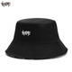 Kenmo (KENMO) double-sided fisherman hat men ins trendy brand hip-hop women versatile sun protection summer sun hat black large size