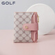 Golf (GOLF) short wallet for women fashion printed women's coin wallet multi-function card bag coin clip ticket bag portable handbag cherry pink apricot color
