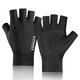 Releo Fishing Sun Protection Gloves Men's Driving Cycling Gloves Men's Sun Protection Ice Silk Half Finger Gloves Anti-Slip Two Fingers Leaking Two Fingers Black One Size