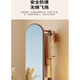 Fengye Qingqing Massivholzkleiderspiegel für Haus rotierende Ganzkörperspiegel boden alter Spiegel Kleidung Aufbewahrungsregal integrierter Schlafzimmeranpassungsspiegel Walnuss Color-Chassis [Extended Edition 50 cm]