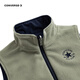 Converse Converse Children's Clothing Kinderkontrast Farbe plus Fleece-Weste Herbst und Winter Neue Jungen warme Weste Jacke Chrom Grün 140 /68 [Vorgeschlagene Höhe 128-140 cm]