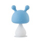 Yoshida Hisamori rattle small mushroom head teether baby biteable food grade silicone 486 months and above six rattle blue + blue bracelet + storage box