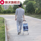 Aluminum alloy lightweight foldable hand trolley small trailer cloth bag cart station wagon Old man shopping cart to buy Oxford cloth cart Y1