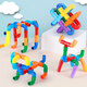 Tatanice Wasserpfeifen Bausteine Spielzeug Kinder große Partikel zusammengebaute Bausteine 144 Stück handgefertigtes DIY -Spielzeug Geburtstagsgeschenk