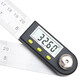 Three-quantity 90-degree measuring instrument multi-function digital display angle ruler universal energy angle ruler protractor woodworking high precision JDC02 0-200mm (stainless steel ruler body)