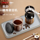 Simelo Deutsch Shimeille Hand-Cranking Bohnenschleife Kaffeebohnenschleife kleine Keramikkernhandbuch Kaffeemaschine Set 9-Gang Bohnenschleife + 304 Hand-Fill-Topf + 304 Filter