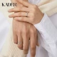 Katillo KADER999 full silver couple rings spend love together a couple of men and women get married ring birthday gift for girlfriend