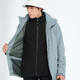 Versión coreana de Brelrmon de ropa a prueba de viento para mujeres y hombres, chaqueta de montañismo de esquí de tres en uno al aire libre HS12805 azul gris gris M