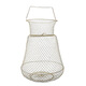 Folding wire fish protection basket net bag fishing protection net for fish metal stainless steel wire fish cage braided Yuhu Yuyongji extra large diameter 40cm with missing rope