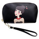 Sephren 2024 summer new genuine leather handbag for women small bag holding soft cowhide fashion printed large capacity coupon wallet handbag cartoon 1