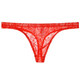 Long Night Men's Lace Transparent T-Pants Thin Sexy Grateful Protruding Underwear Sexy Temptation T-Pants Mesh Breathable Young Men Red XL