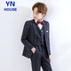 Yinuofang children's suit suit boy suit host flower girl dress performance suit plaid suit 130 yards