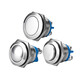 Metal push button switch 8/10/12/16/19/22MM self-resetting self-locking waterproof with indicator light small start stop button switch 19MM ring with light self-resetting (plug-in included) Order remarks voltage and color