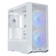 LIANLI联力 L216R电脑主机箱  白色 /标配3把风扇/360水冷位/竖装显卡/一体式网孔面板