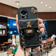 Luo Luou Huawei nova13 mobile phone case crossbody lanyard shell nova13Pro chain strap MIS-AL00 silicone shell protective case oblique cross-card bag anti-fall full-pack soft shell women's model [White-diamond bear card bag model] + crossbody lanyard + screen protector Huawei nova13