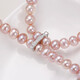XD925 silver connection button sweater chain buckle pendant buckle pearl necklace bracelet spacer buckle connection ring DIY accessories P2575 white gold [one]
