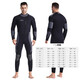 He Yangyu 2/3/5MM Warm Wetsuit for Men One-piece for Going to the Sea 1.5MM Wet Suit Winter Swimsuit for Women Surfing and Sailing Water Rescue 5MM Black Front Zipper - Men's 502 Foot Sleeves XS