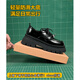 Fan Xiaoru black leather shoes for women's thick sole British style versatile retro college style single shoes autumn new Mary Zhen loafers size 38