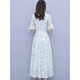 Nukm Summer Mariffon Floral Robe Women's 2025 Nouveau tempérament long du style de style haut de gamme d'été.