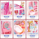 Toy Girl Playing House Princess Doll House 7 Girls 2-3-4-6 años niñas de niñas 8 niños 9 regalos de cumpleaños 10 Princess Castle (con 1 Big Barbie 2 muñecas