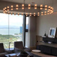 Andro modern simple light luxury chandelier hotel restaurant private room private room western restaurant hotel round table designer lamp diameter 80cm (with light source LED)