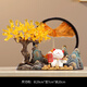 
Yunya’s everything is good for persimmon ornaments in living room wine cabinet quicksand painting high-end desktop ornaments moving gifts. The lucky cat and fortune tree quicksand painting-Cyan Jinshan