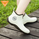 Very good rain boots, women's short rain boots, fashionable waterproof, non-slip, low-top water shoes, outdoor casual overshoes, rubber shoes JW228-1, beige 37