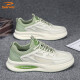 DeerWAY men's shoes men's 2025 summer board shoes men's mesh white shoes fashion casual sports shoes rice light green 42