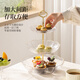 CAIZHI fruit plate dry fruit plate candy afternoon tea dessert plate snack pastry plate fruit dessert plate 2 layers CZ6873