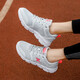 
XTEP (XTEP) women's shoes sneakers women's spring breathable mesh light and comfortable street photography retro fashionable casual running shoes light gray red 7001 39