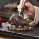 Dialect Tea Pet Decoration Purple Clay Ox Lucky Accessories Bullish Zen Tea Ceremony Coffee Table Boutique Tea Play Decoration Purple Clay Ox Turns the Universe Safety Equipment