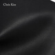 CHRIS KISS men's wallet short top cowhide business practical multi-card wallet to give boyfriend to husband's birthday gifts First cowhide short black [counter gift box]