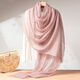 
Brocade floor thin cashmere scarf for women skin-friendly and comfortable fashion gift shawl solid color simple and versatile scarf gift box