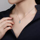 Meluxe Mina colorful treasure pendant aquamarine necklace for women birthday gift for wife and mother aquamarine 1 carat