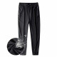Lifeidi casual pants for men who work in labor protection pants for men ice silk loose wear-resistant dirty men work work trousers summer ice silk trousers tied feet black L100-115Jin[Jin equals 0.5 kg]
