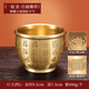 Xuanyuan Pavilion Brass Crown Pot Ornaments Copper Cylinder Baifu Cylinder Brass Rice Cylinder Piggy Cells Handicrafts Opening and Relocation Gifts One-Carol Gold [Baifu Case] ​​Medium