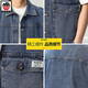 Aemape Apple Denim Vest Herrenjacke European und American Trendy Frühling großer Taschenhülsen und Mode Marke Vest Horse Clip 9215# Blue 4xl (Empfohlen 210 230jin [Jin gleich 0,5 kg])