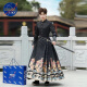 
NASALIKE heavy and handsome dragon pattern woven gold horse face skirt men's new large-size Hanfu new Chinese stand-up collar top student class uniform 9276 red dragon pattern 4XL (society guy)