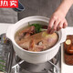 CLCEY德国进口品质砂锅耐高温煲陶瓷小沙锅煲汤锅炖锅家用燃气煲仔饭汤 白色 3271 适合3-5人 0ml