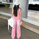 Girls Spring Suit 2025 New American Retro Children's Covershels Fashionable Autumn and Summer Girls Set Pink Everly de 160 cm