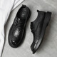 XO leather shoes men [cowhide] 2025 spring and summer men's shoes lace-up derby shoes men business formal casual shoes men black [hand-grabbed cowhide-four seasons] 6621 42